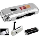 Custom Imprinted 1 Day Service Emergency Wind Up Flashlights and Cell Phone Chargers!