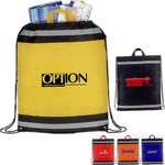 Custom Imprinted 1 Day Service Emergency Drawstring Backpacks!