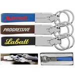 Custom Designed 1 Day Service Metal Leatherette Strap Keytags!