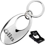 Personalized 1 Day Service Oval Chrome Plated Nickel Key Rings!