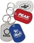 Custom Printed 1 Day Service Rubber and Silver Keytags!