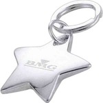 Customized 1 Day Service Star Shaped Chrome Plated Nickel Key Rings!