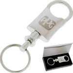 Custom Decorated 1 Day Service Triangular Metal Valet Double Keychains!