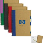 Custom Imprinted 1 Day Service Recycled Notebooks with Pen Loops!