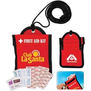 1 Day Service Travel First Aid Kits, Custom Imprinted With Your Logo!