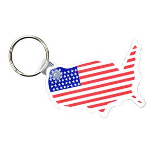 United States Shaped Key Tags, Custom Imprinted With Your Logo!