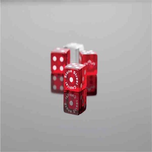 3/4 Inch Transparent Dice, Personalized With Your Logo!