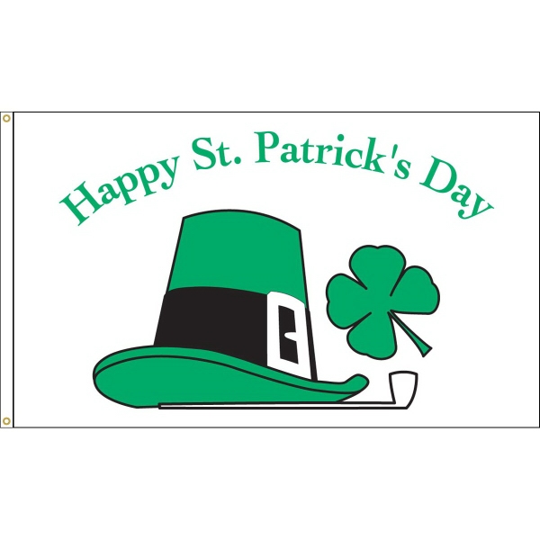 St. Patrick's Day Holiday Nylon Flags, Custom Printed With Your Logo!