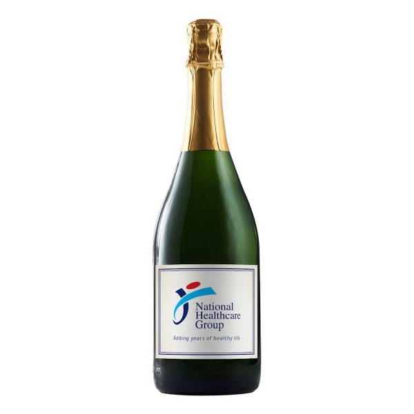 Labeled Sparkling Grape Juice Wine Bottles, Custom Imprinted With Your Logo!