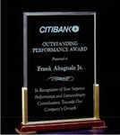Custom Engraved Apex Series Piano Finish Base with Black and Gold Metal Accents
