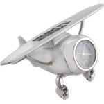 Airplane Shaped Silver Metal Clocks