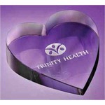 Custom Imprinted Glass Heart Paperweights!