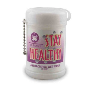Antibacterial Wet Wipe Canisters, Custom Imprinted With Your Logo!