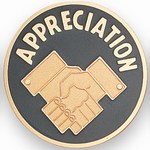 Custom Engraved Appreciation Handshake Emblems and Seals!