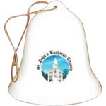 Custom Imprinted Bell Shaped Porcelain Ornaments!