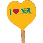 Custom Decorated Heart Stock Shaped Paper Fans!