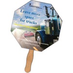 Custom Printed Stop Sign Stock Shaped Paper Fans!