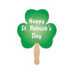 Custom Printed Shamrock Stock Shaped Paper Fans!
