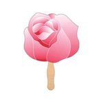 Custom Printed Flower Stock Shaped Paper Fans!