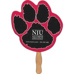 Custom Imprinted Paw Print Stock Shaped Paper Fans!