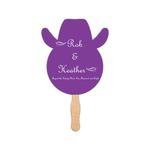 Custom Imprinted Cowboy with Hat Stock Shaped Paper Fans!