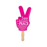 Personalized Peace Sign Stock Shaped Paper Fans!