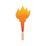 Custom Designed Torch Stock Shaped Paper Fans!