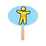 Custom Printed Thought Bubble Stock Shaped Paper Fans!