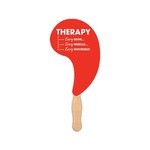 Custom Imprinted Comma Stock Shaped Paper Fans!
