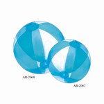Custom Imprinted Blue and Clear Alternating Color Translucent Beach Balls!