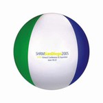 Custom Decorated Blue Green and White Alternating Color Beach Balls!