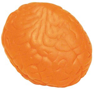 Brain Organ Shaped Stress Ball Squeezies, Custom Printed With Your Logo!