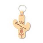 Custom Decorated Cactus Shaped Leather Keytags!