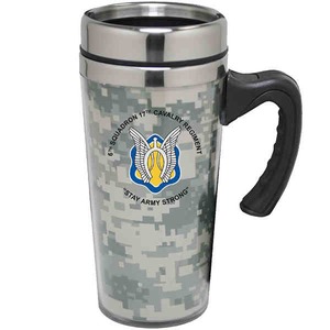 Camouflage Travel Mugs, Custom Imprinted With Your Logo!