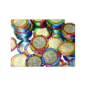 Casino Chip Shaped Chocolates, Custom Imprinted With Your Logo!