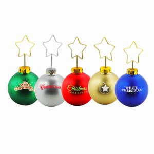 Christmas Ornament Memo Clips, Custom Imprinted With Your Logo!