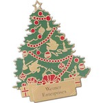 Custom Printed Christmas Tree Shaped Ornaments