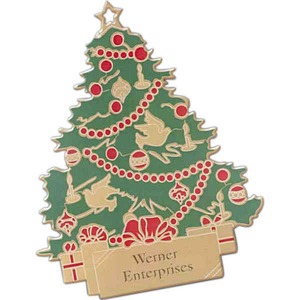 Christmas Tree Shaped Ornaments, Custom Imprinted With Your Logo!