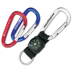 Compass and Lanyard Carabiners, Custom Imprinted With Your Logo!