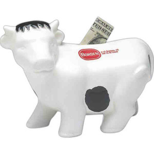 Cow Shaped Savings Banks, Custom Printed With Your Logo!