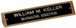 Custom Imprinted Walnut Desk Nameplate Holders!