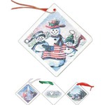 Customized Diamond Shaped Porcelain Ornaments!