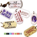 Custom Decorated Gold Dog Tags!