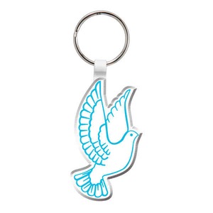 Dove Bird Shaped Keytags, Custom Imprinted With Your Logo!