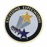 Custom Engraved Exceeding Expectations Emblems and Seals!