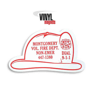 Fire Helmet Shaped Magnets, Custom Imprinted With Your Logo!
