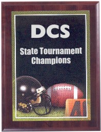 Football Photo Sport Plaques, Customized With Your Logo!