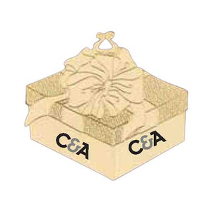 Gift Box Shaped Ornaments, Custom Printed With Your Logo!
