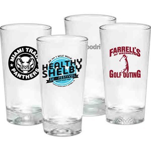 Glasses With Basketball On Bases, Customized With Your Logo!