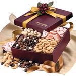 Custom Imprinted Golden Gift Box Food Gift Sets!